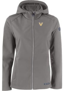 Cutter and Buck Vanderbilt Commodores Womens Grey Evoke Light Weight Jacket