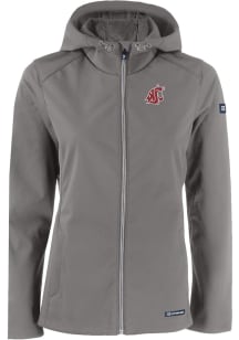 Cutter and Buck Washington State Cougars Womens Grey Evoke Light Weight Jacket
