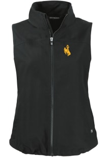 Cutter and Buck Wyoming Cowboys Womens Black Charter Vest