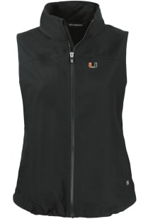 Cutter and Buck Miami Hurricanes Womens Black Charter Vest