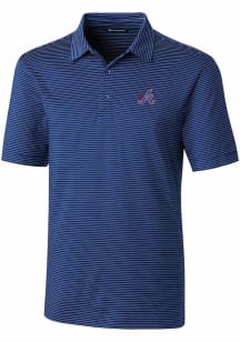 Cutter and Buck Atlanta Braves Blue City Connect Forge Pencil Stripe Big and Tall Polo