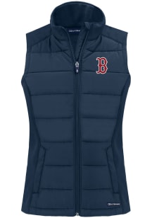 Cutter and Buck Boston Red Sox Womens Navy Blue Evoke Vest
