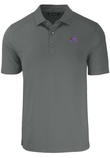 Cutter and Buck Atlanta Braves Big and Tall Grey City Connect Forge Big and Tall Golf Shirt