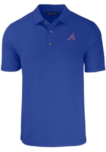 Cutter and Buck Atlanta Braves Big and Tall Blue City Connect Forge Big and Tall Golf Shirt