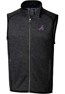Cutter and Buck Atlanta Braves Big and Tall Charcoal City Connect Mainsail Mens Vest