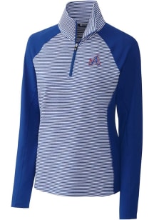 Cutter and Buck Atlanta Braves Womens Blue City Connect Forge 1/4 Zip Pullover