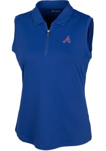 Cutter and Buck Atlanta Braves Womens Blue City Connect Forge Polo Shirt