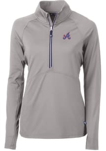 Cutter and Buck Atlanta Braves Womens Grey City Connect Adapt Eco 1/4 Zip Pullover