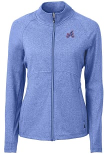 Cutter and Buck Atlanta Braves Womens Blue City Connect Adapt Eco Knit Light Weight Jacket