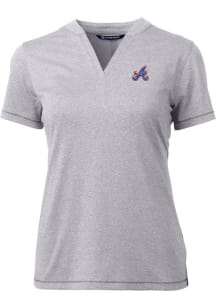 Cutter and Buck Atlanta Braves Womens Grey City Connect Forge Short Sleeve T-Shirt