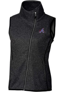 Cutter and Buck Atlanta Braves Womens Charcoal City Connect Mainsail Vest