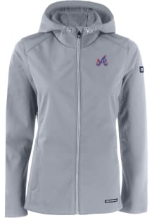 Cutter and Buck Atlanta Braves Womens Charcoal City Connect Evoke Light Weight Jacket
