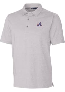 Cutter and Buck Atlanta Braves Mens Grey City Connect Forge Short Sleeve Polo