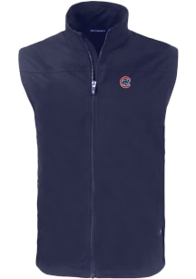 Cutter and Buck Chicago Cubs Big and Tall Navy Blue Charter Mens Vest