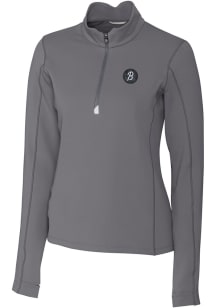 Cutter and Buck Baltimore Orioles Womens Grey City Connect Traverse 1/4 Zip Pullover