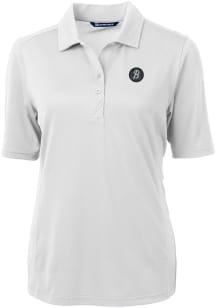 Cutter and Buck Baltimore Orioles Womens White City Connect Virtue Eco Pique Short Sleeve Polo S..