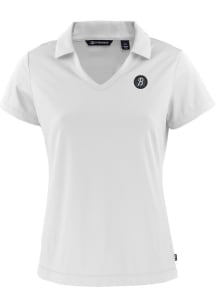 Cutter and Buck Baltimore Orioles Womens White City Connect Daybreak V Neck Short Sleeve Polo Sh..