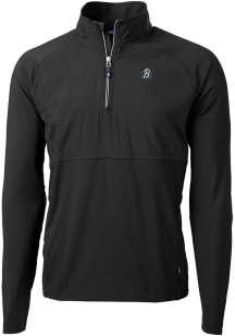 Cutter and Buck Baltimore Orioles Mens Black City Connect Adapt Eco Hybrid Long Sleeve 1/4 Zip P..