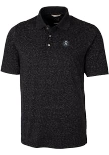 Cutter and Buck Baltimore Orioles Mens Black City Connect Advantage Space Dye Short Sleeve Polo