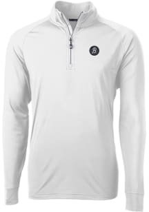 Cutter and Buck Baltimore Orioles Mens White City Connect Adapt Eco Long Sleeve 1/4 Zip Pullover