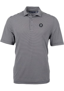 Cutter and Buck Baltimore Orioles Mens Black City Connect Virtue Eco Pique Stripe Short Sleeve P..