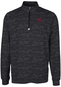 Cutter and Buck Cincinnati Reds Mens Black City Connect Traverse Camo Big and Tall 1/4 Zip Pullo..