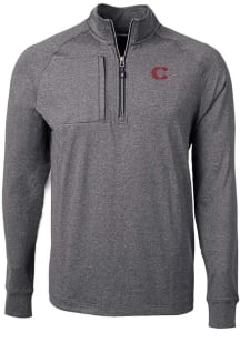 Cutter and Buck Cincinnati Reds Mens Black City Connect Adapt Eco Knit Big and Tall 1/4 Zip Pull..