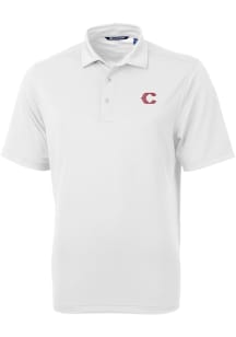 Cutter and Buck Cincinnati Reds White City Connect Virtue Eco Pique Big and Tall Polo