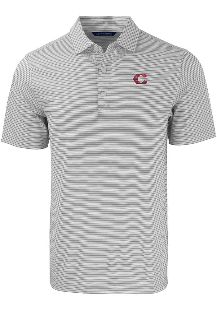 Cutter and Buck Cincinnati Reds City Connect Forge Double Stripe Big Tall Polo