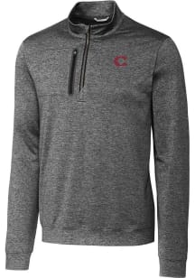 Cutter and Buck Cincinnati Reds Mens Charcoal City Connect Stealth Big and Tall 1/4 Zip Pullover
