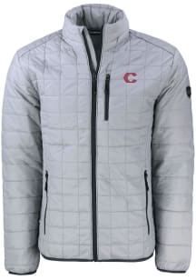 Cutter and Buck Cincinnati Reds Mens Grey City Connect Rainier PrimaLoft Big and Tall Lined Jack..
