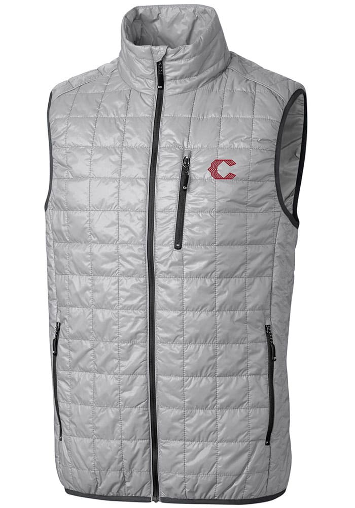 Cutter and Buck Cincinnati Reds Big Tall City Connect Rainier PrimaLoft Mens Vest