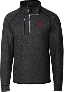 Cutter and Buck Cincinnati Reds Mens Charcoal City Connect Mainsail Big and Tall 1/4 Zip Pullove..