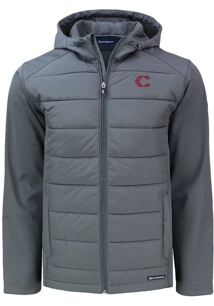 Cutter and Buck Cincinnati Reds Mens City Connect Evoke Hood Big Tall Lined Jacket