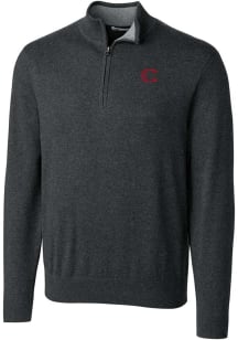 Cutter and Buck Cincinnati Reds Mens Charcoal City Connect Lakemont Big and Tall 1/4 Zip Pullove..