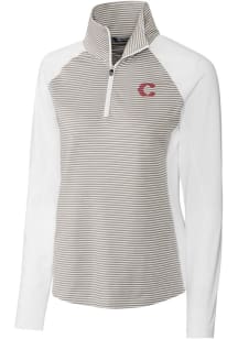 Cutter and Buck Cincinnati Reds Womens White City Connect Forge 1/4 Zip Pullover