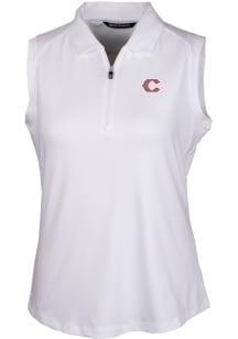 Cutter and Buck Cincinnati Reds Womens White City Connect Forge Polo Shirt