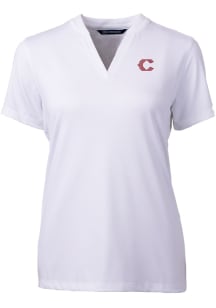 Cutter and Buck Cincinnati Reds Womens White City Connect Forge Short Sleeve T-Shirt