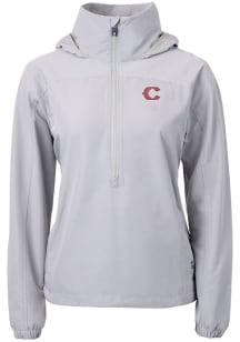 Cutter and Buck Cincinnati Reds Womens Grey City Connect Charter Eco Long Sleeve Pullover