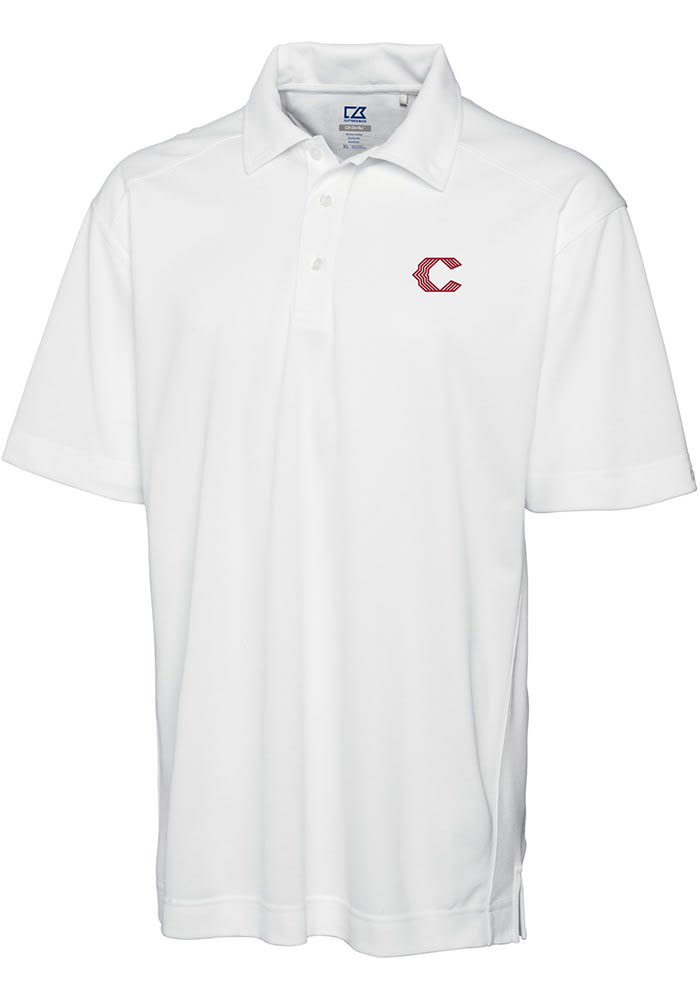 Cutter and Buck Cincinnati Reds Mens City Connect Drytec Genre Short Sleeve Polo