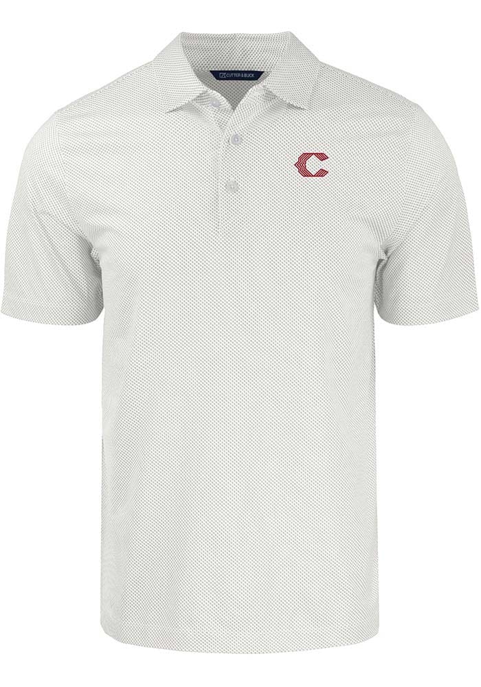 Cutter and Buck Cincinnati Reds Mens City Connect Pike Symmetry Short Sleeve Polo