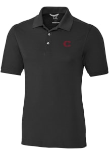 Cutter and Buck Cincinnati Reds Mens Black City Connect Advantage Short Sleeve Polo