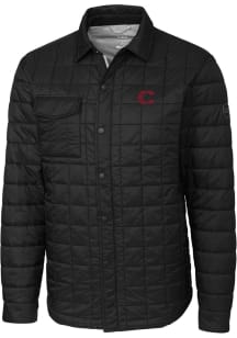 Cutter and Buck Cincinnati Reds Mens Black City Connect Rainier PrimaLoft Outerwear Lined Jacket