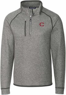 Cutter and Buck Cincinnati Reds Mens Grey City Connect Mainsail Long Sleeve 1/4 Zip Pullover