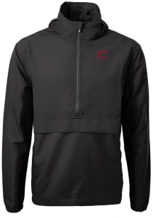 Cutter and Buck Cincinnati Reds Mens Black City Connect Charter Eco Pullover Jackets