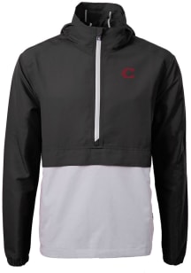 Cutter and Buck Cincinnati Reds Mens Black City Connect Charter Eco Pullover Jackets