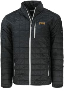 Cutter and Buck Pittsburgh Pirates Mens Black City Connect Rainier PrimaLoft Big and Tall Lined ..