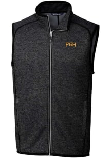 Cutter and Buck Pittsburgh Pirates Big and Tall Charcoal City Connect Mainsail Mens Vest