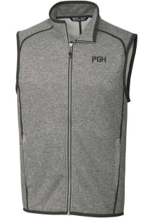 Cutter and Buck Pittsburgh Pirates Big and Tall Grey City Connect Mainsail Mens Vest