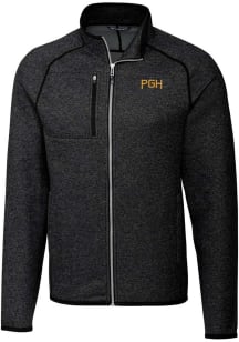 Cutter and Buck Pittsburgh Pirates Mens Grey City Connect Mainsail Big and Tall Light Weight Jac..